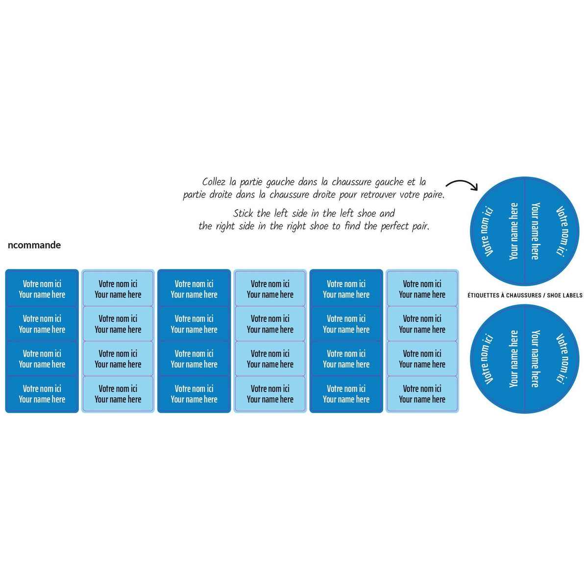 Mini Peel And Stick Custom Name Labels - Blue – Maple Labels